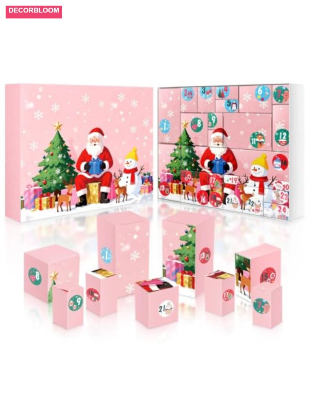 DIY Empty Advent Calendar Box Set 24 Mini Gift Boxes & Number Stickers